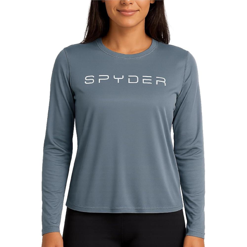 imageSpyder Womens Long Sleeve Athletic Running TShirtDark Grey