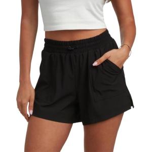 Spyder Womens Athletic Shorts – Lightweight Stretch Woven Pull On Running Shorts for Women with Built in Liner(Black)