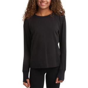 Spyder Womens Crewneck Sweatshirt – Soft Fleece Stretch UPF30+ Lightweight Long Sleeve Pullover Sweatshirt for Women(Black)