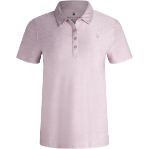 Spyder Womens Golf Shirt – Moisture Wicking Lightweight Stretch Sport Top Polo Shirts for Women with UPF 30+ Sun Protection(Lilac)