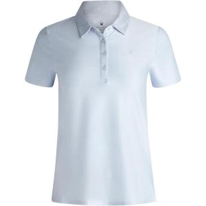 Spyder Womens Golf Shirt – Moisture Wicking Lightweight Stretch Sport Top Polo Shirts for Women with UPF 30+ Sun Protection(Mist Blue)