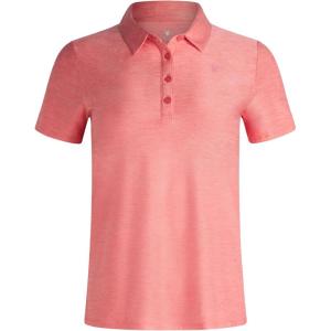 Spyder Womens Golf Shirt – Moisture Wicking Lightweight Stretch Sport Top Polo Shirts for Women with UPF 30+ Sun Protection(Peach Bud)