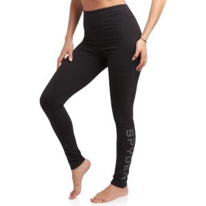 Spyder Womens Leggings – Soft High Waisted Ankle Jersey Cotton Leggings for Women with 4-Way Stretch Wide Waistband(Black)