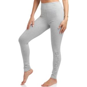 Spyder Womens Leggings – Soft High Waisted Ankle Jersey Cotton Leggings for Women with 4-Way Stretch Wide Waistband(Light Grey Heather)