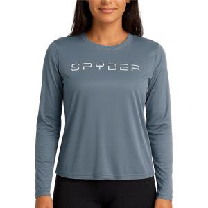 Spyder Women’s Long Sleeve Athletic Running T-Shirt(Dark Grey)