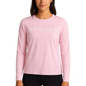 Spyder Women’s Long Sleeve Athletic Running T-Shirt(Fiesta Pink)