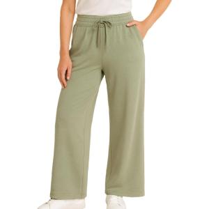 Spyder Womens Pants – Double Knit Wide Leg Pants Woman with Pockets Drawstring Waistband Joggers Sweatpants Women(Light Olive)
