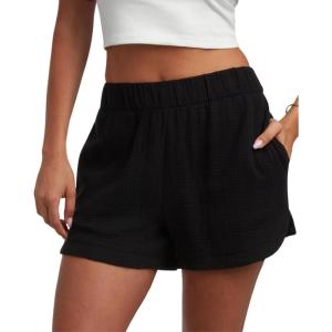 Spyder Womens Shorts – Lightweight Breathable Woven Pull On Shorts for Women with Side Pockets for Casual Daily Wear(Black)
