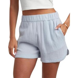 Spyder Womens Shorts – Lightweight Breathable Woven Pull On Shorts for Women with Side Pockets for Casual Daily Wear(Mist Blue)
