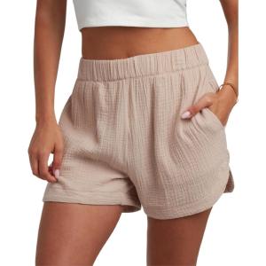 Spyder Womens Shorts – Lightweight Breathable Woven Pull On Shorts for Women with Side Pockets for Casual Daily Wear(Mushroom)