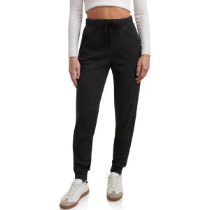 Spyder Womens Sweatpants – Soft Brushed Fleece High Waisted Performance Womens Joggers with Pockets Drawstring & Cuffed Legs(Black)