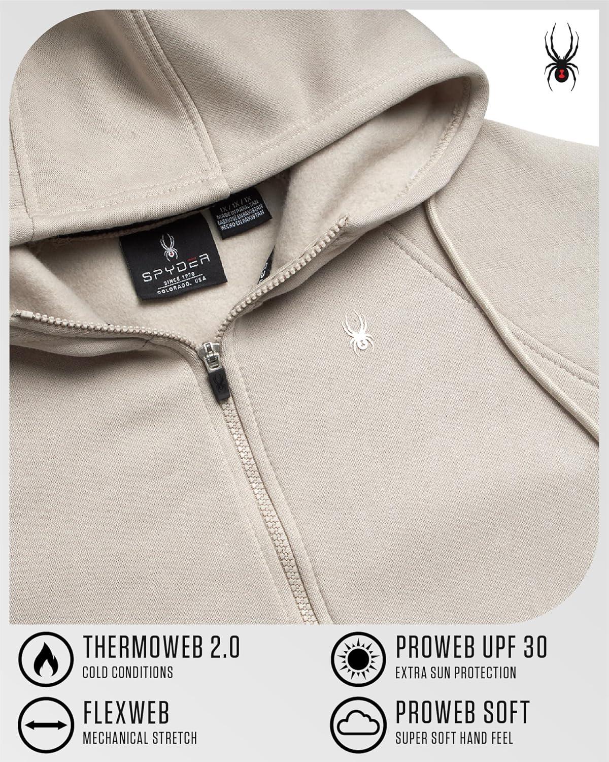 imageSpyder Womens Fleece Hoodie Athletic Performance Full Zip Up Soft Fleece Hooded Sweatshirt Available in Plus SizesSandstorm