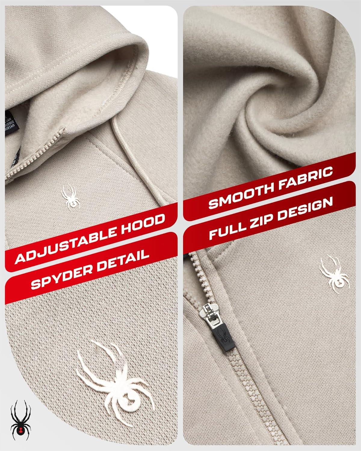 imageSpyder Womens Fleece Hoodie Athletic Performance Full Zip Up Soft Fleece Hooded Sweatshirt Available in Plus SizesSandstorm