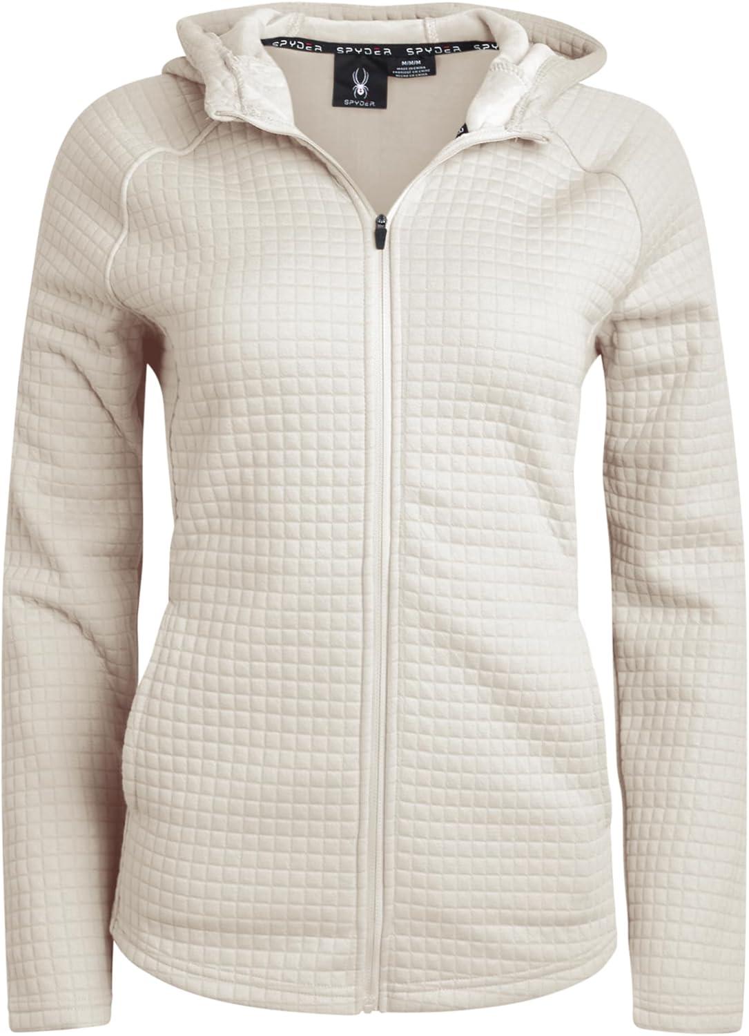 imageSpyder Womens Fleece Sweatshirt UPF 30 Athletic Fleece Zip Up Wind Resistant Sweatshirt Cozy Knit Hoodies for WomenSandstorm
