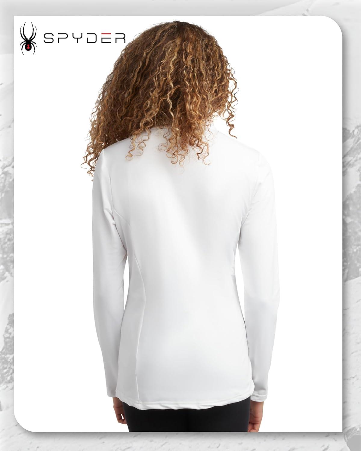 imageSpyder Womens Quarter Zip Pullover Performance Fleece 14 Zipper Mock Neck Sweatshirt Athletic Quarter Zip Pullover WomenWhite