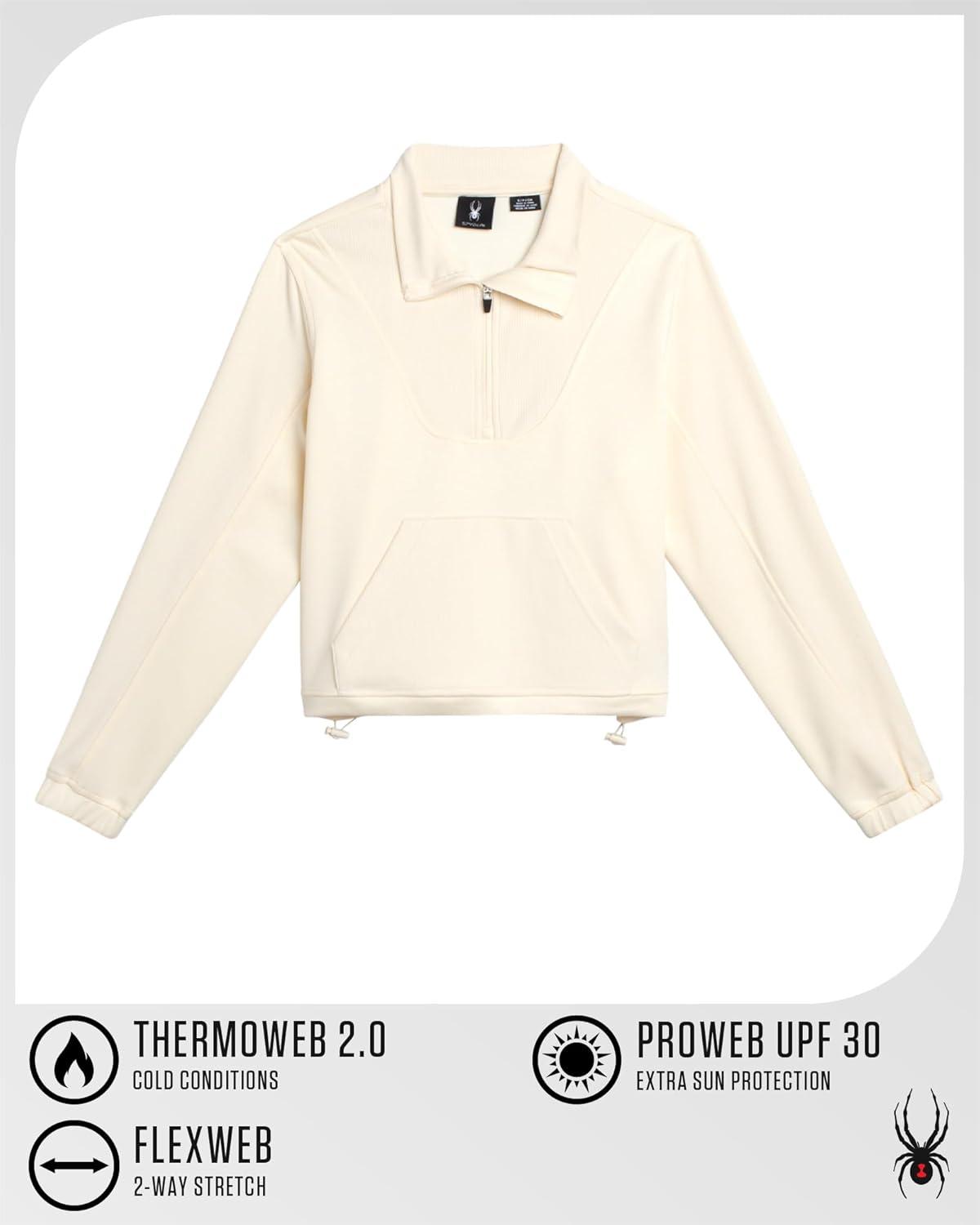 imageSpyder Womens Quarter Zip Pullover Performance Fleece Mock Neck Sweatshirt for Women Workout Sweater for Golf Hiking GymPearl