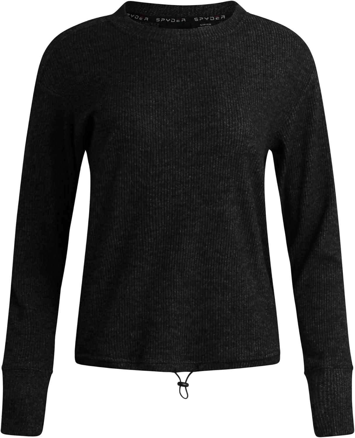 imageSpyder Womens Sweater Lightweight Fall Fashion Womens Top Wind Resistant Cozy Ribbed Pullover Knit Sweaters for WomenBlack