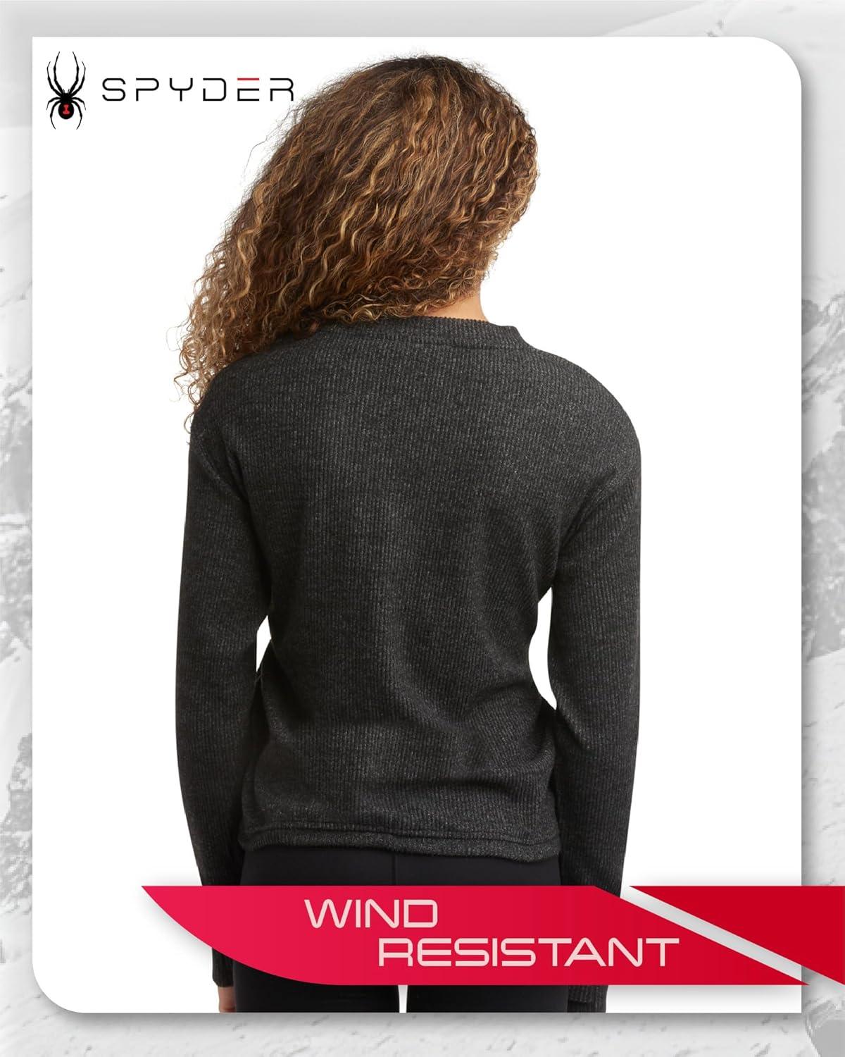 imageSpyder Womens Sweater Lightweight Fall Fashion Womens Top Wind Resistant Cozy Ribbed Pullover Knit Sweaters for WomenBlack