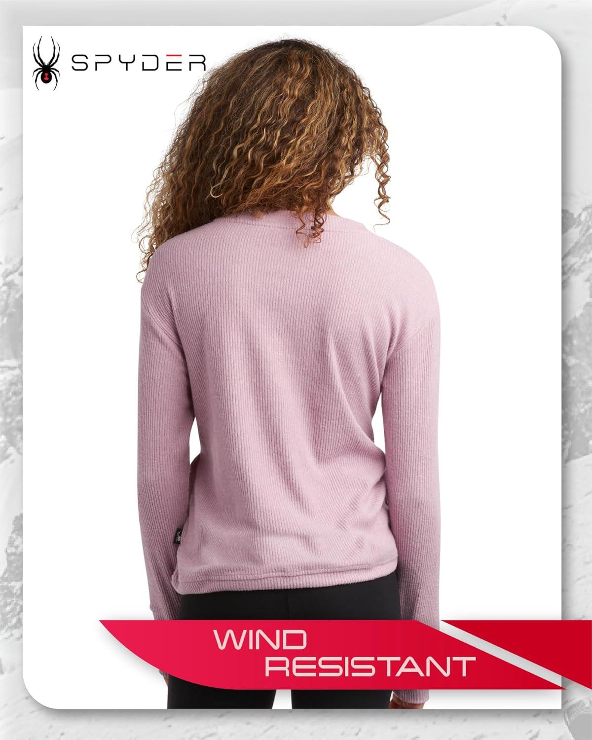 imageSpyder Womens Sweater Lightweight Fall Fashion Womens Top Wind Resistant Cozy Ribbed Pullover Knit Sweaters for WomenOrchid Heather