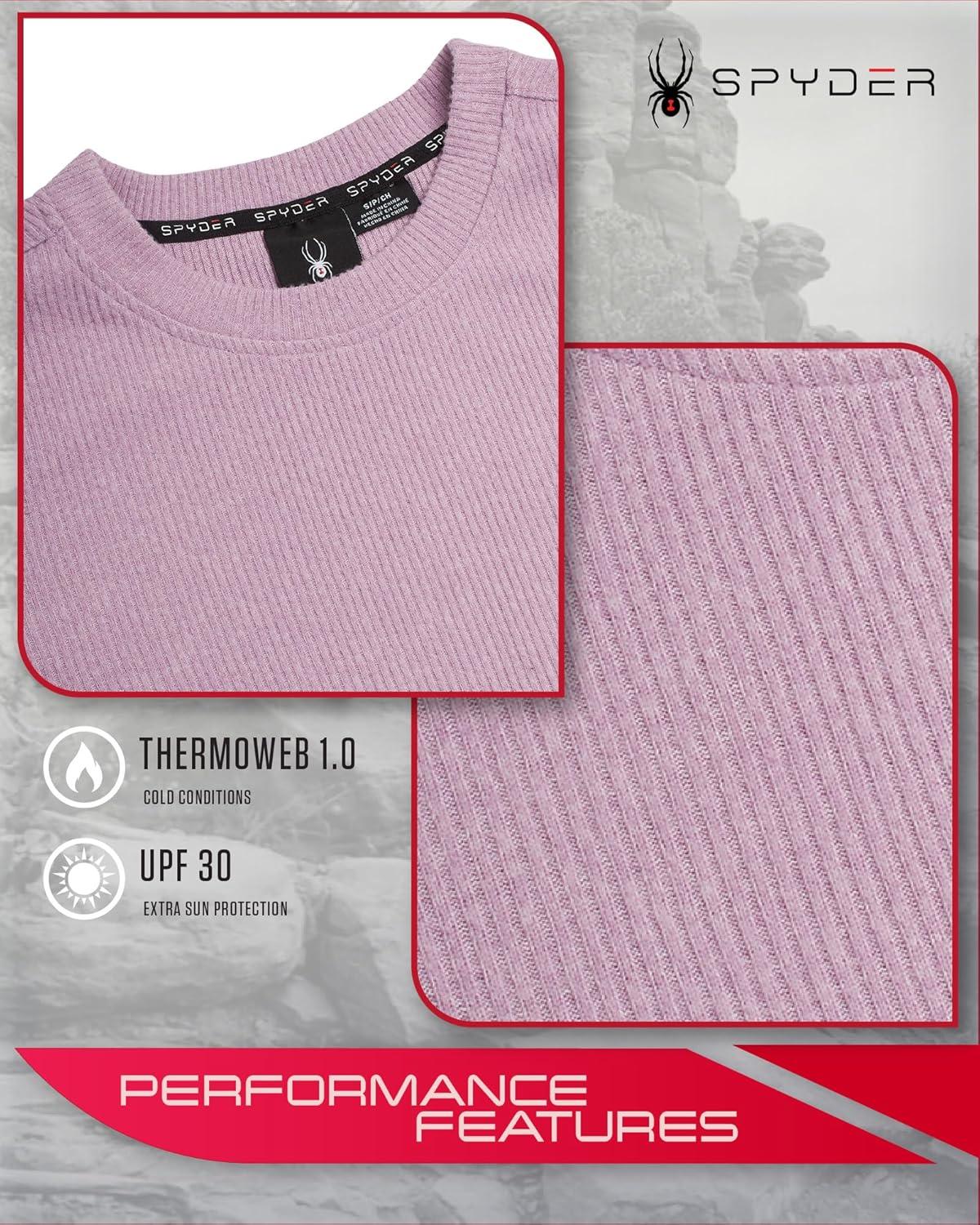 imageSpyder Womens Sweater Lightweight Fall Fashion Womens Top Wind Resistant Cozy Ribbed Pullover Knit Sweaters for WomenOrchid Heather