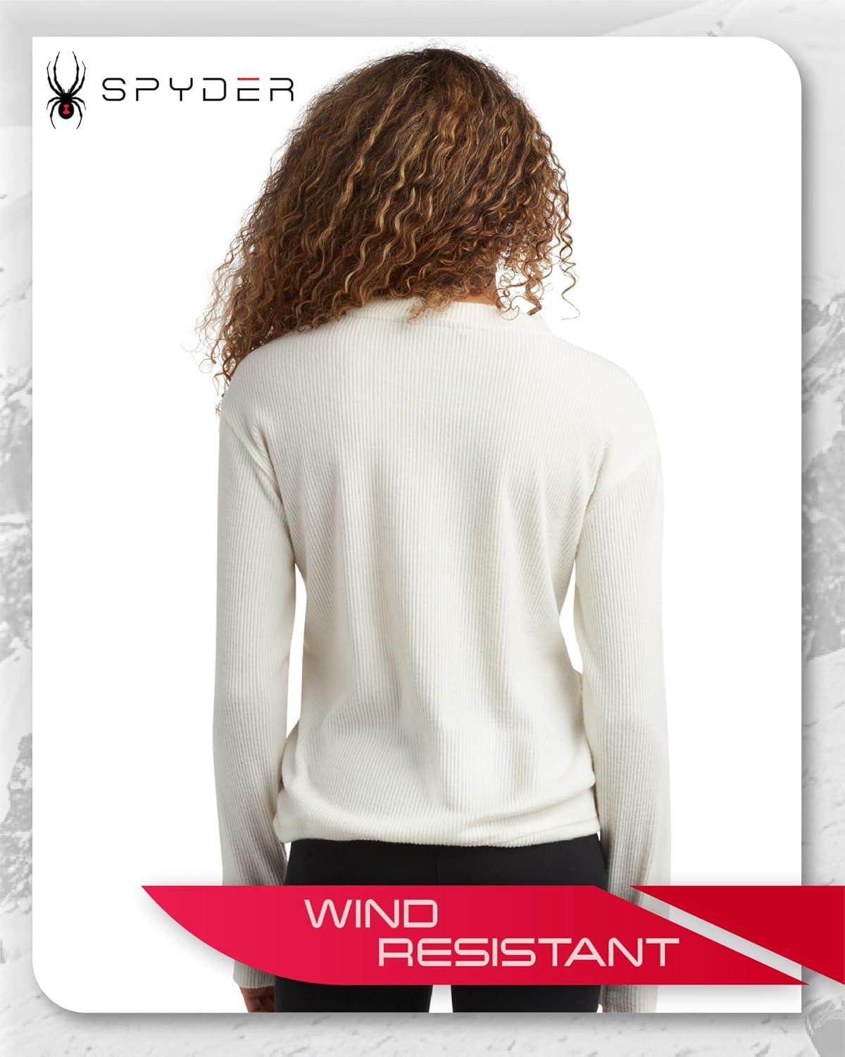 imageSpyder Womens Sweater Lightweight Fall Fashion Womens Top Wind Resistant Cozy Ribbed Pullover Knit Sweaters for WomenPearl