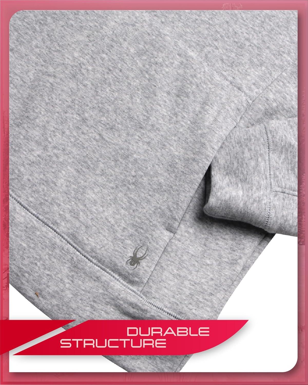 imageSpyder Womens Sweatshirt WindResistant Athletic Mock Neck Womens Tops Plush Fleece Pullover Sweatshirts for WomenLight Heather Grey
