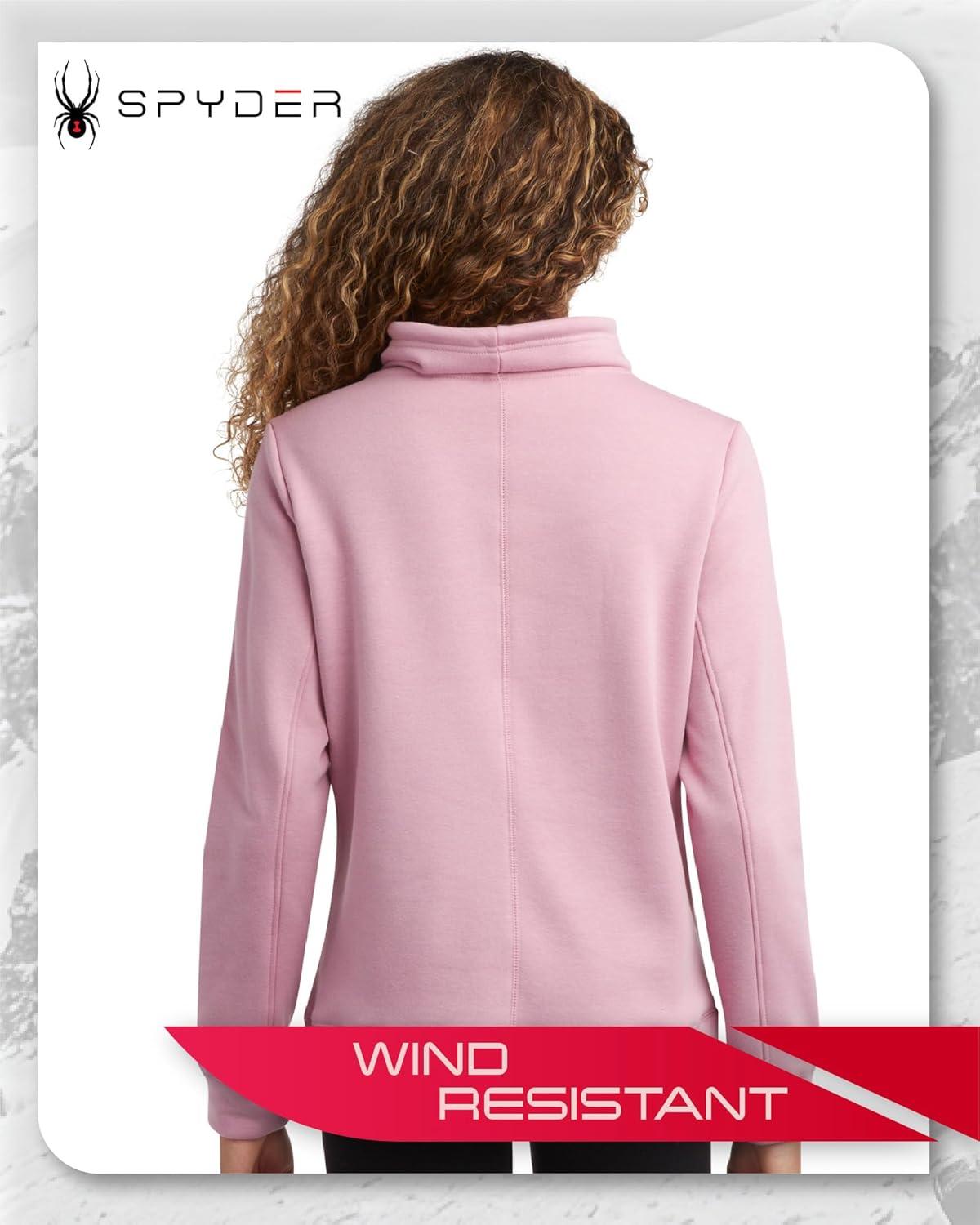 imageSpyder Womens Sweatshirt WindResistant Athletic Mock Neck Womens Tops Plush Fleece Pullover Sweatshirts for WomenOrchid