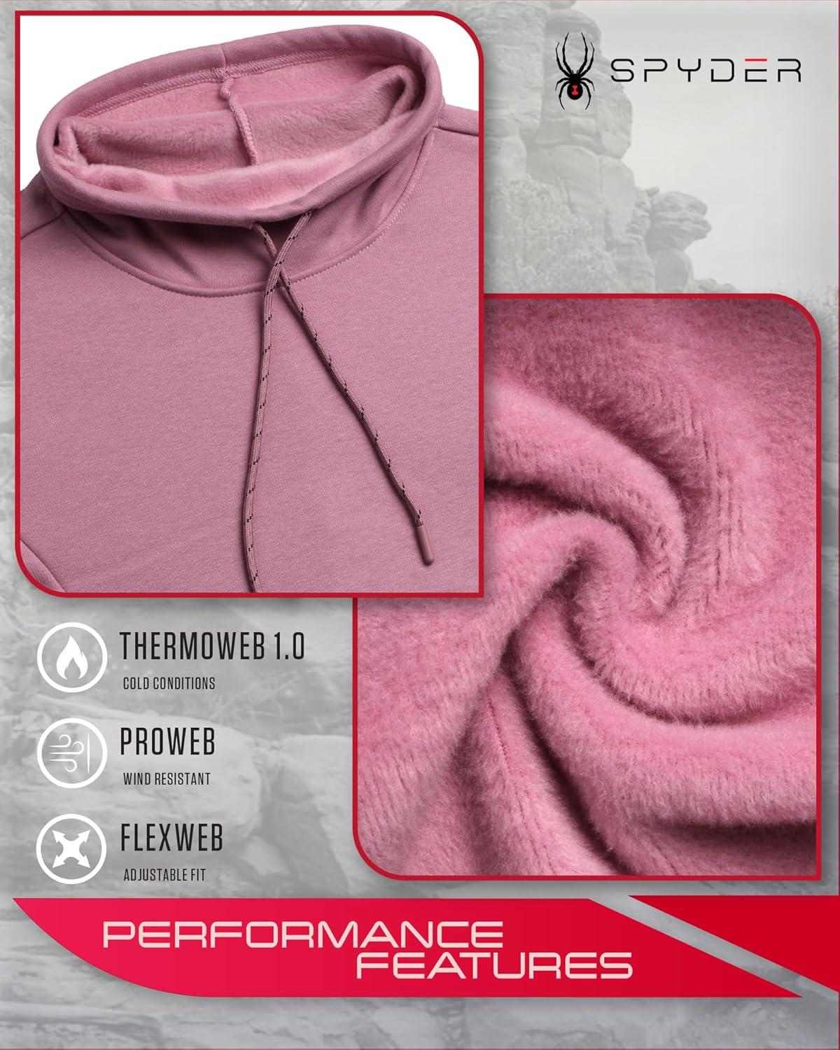 imageSpyder Womens Sweatshirt WindResistant Athletic Mock Neck Womens Tops Plush Fleece Pullover Sweatshirts for WomenOrchid