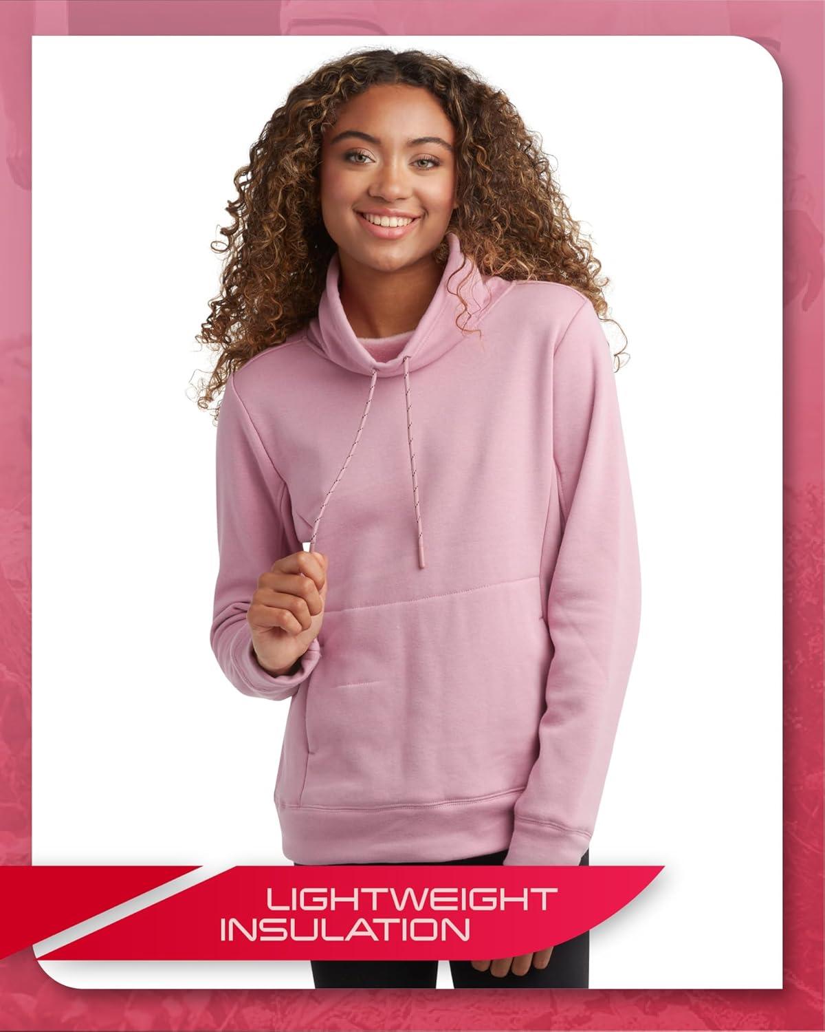 imageSpyder Womens Sweatshirt WindResistant Athletic Mock Neck Womens Tops Plush Fleece Pullover Sweatshirts for WomenOrchid
