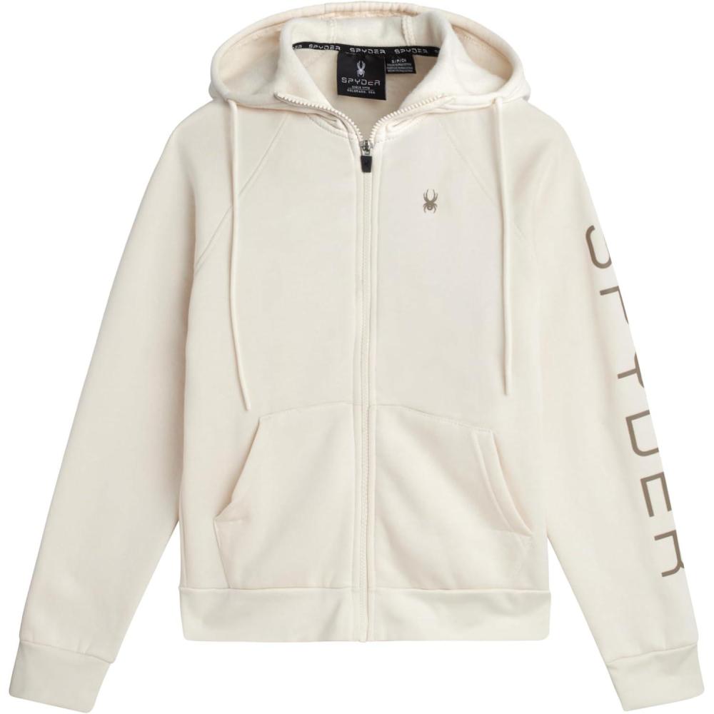 imageSpyder Womens Fleece Hoodie Athletic Performance Full Zip Up Soft Fleece Hooded Sweatshirt Available in Plus SizesPearl