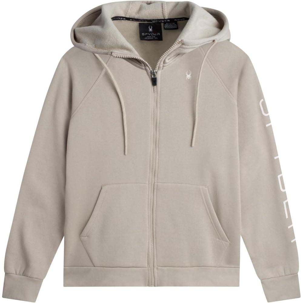imageSpyder Womens Fleece Hoodie  Athletic Performance Full Zip Up Soft Fleece Hooded Sweatshirt Available in Plus SizesSandstorm