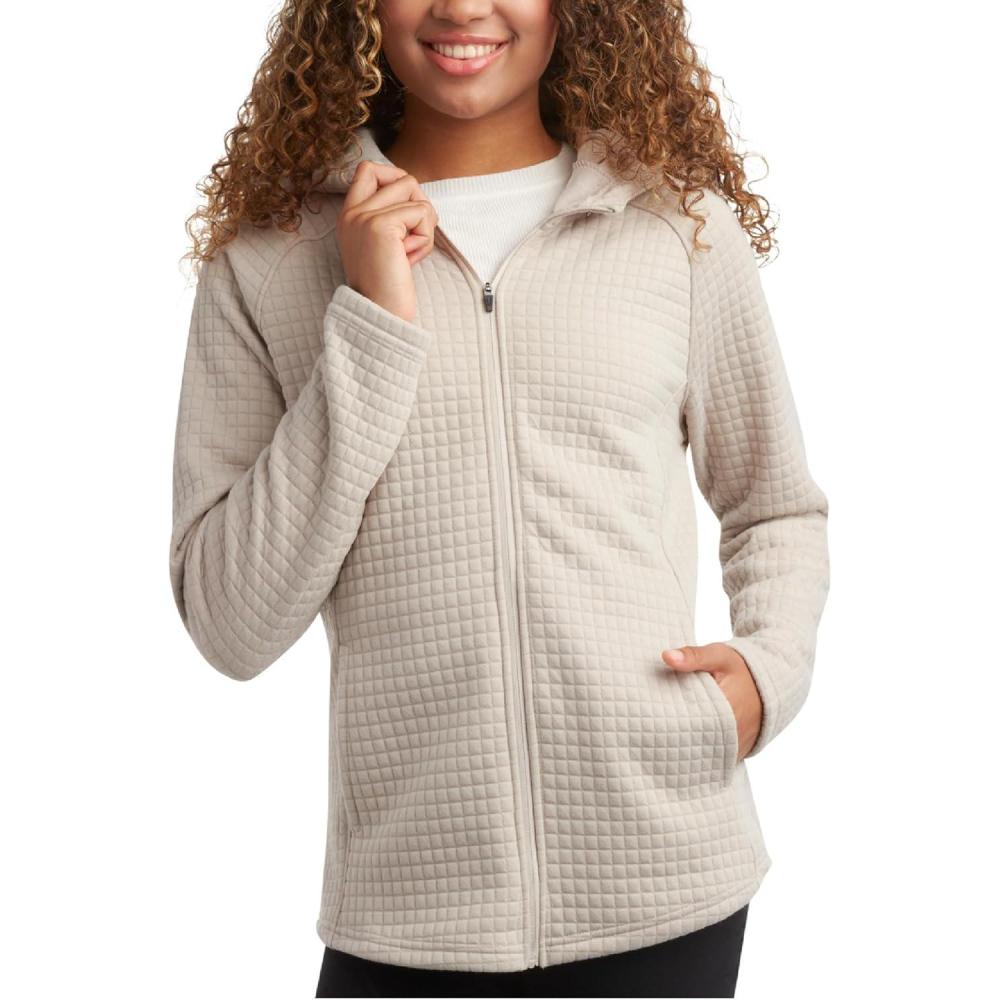 imageSpyder Womens Fleece Sweatshirt UPF 30 Athletic Fleece Zip Up Wind Resistant Sweatshirt Cozy Knit Hoodies for WomenSandstorm