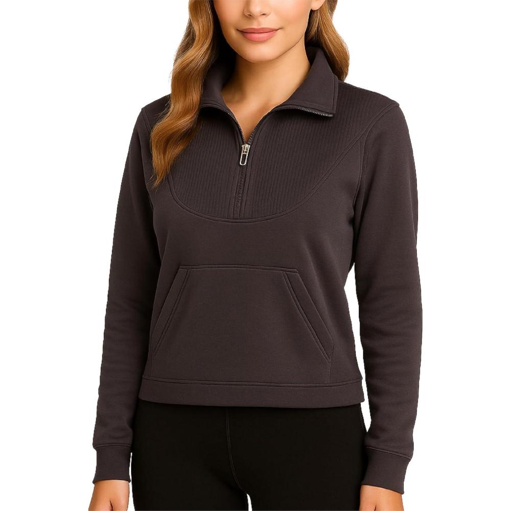 imageSpyder Womens Quarter Zip Pullover Performance Fleece Mock Neck Sweatshirt for Women Workout Sweater for Golf Hiking GymEspresso