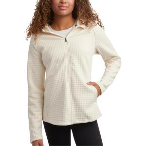 Spyder Womens Fleece Sweatshirt – UPF 30+ Athletic Fleece Zip Up Wind Resistant Sweatshirt Cozy Knit Hoodies for Women(Pearl)
