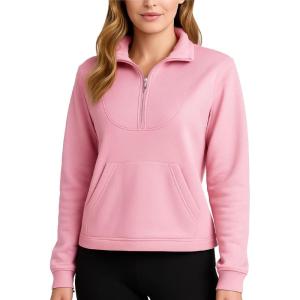 Spyder Womens Quarter Zip Pullover – Performance Fleece Mock Neck Sweatshirt for Women – Workout Sweater for Golf Hiking Gym(Mauve Rose)