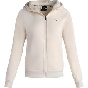 Spyder Womens Sherpa Fleece Jacket – Heavyweight Waffle Knit Hoodies for Women Warm Thermal Zip Up Womens Sweatshirt(Pearl)