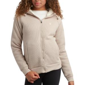 Spyder Womens Sherpa Fleece Jacket – Heavyweight Waffle Knit Hoodies for Women Warm Thermal Zip Up Womens Sweatshirt(Sandstorm)