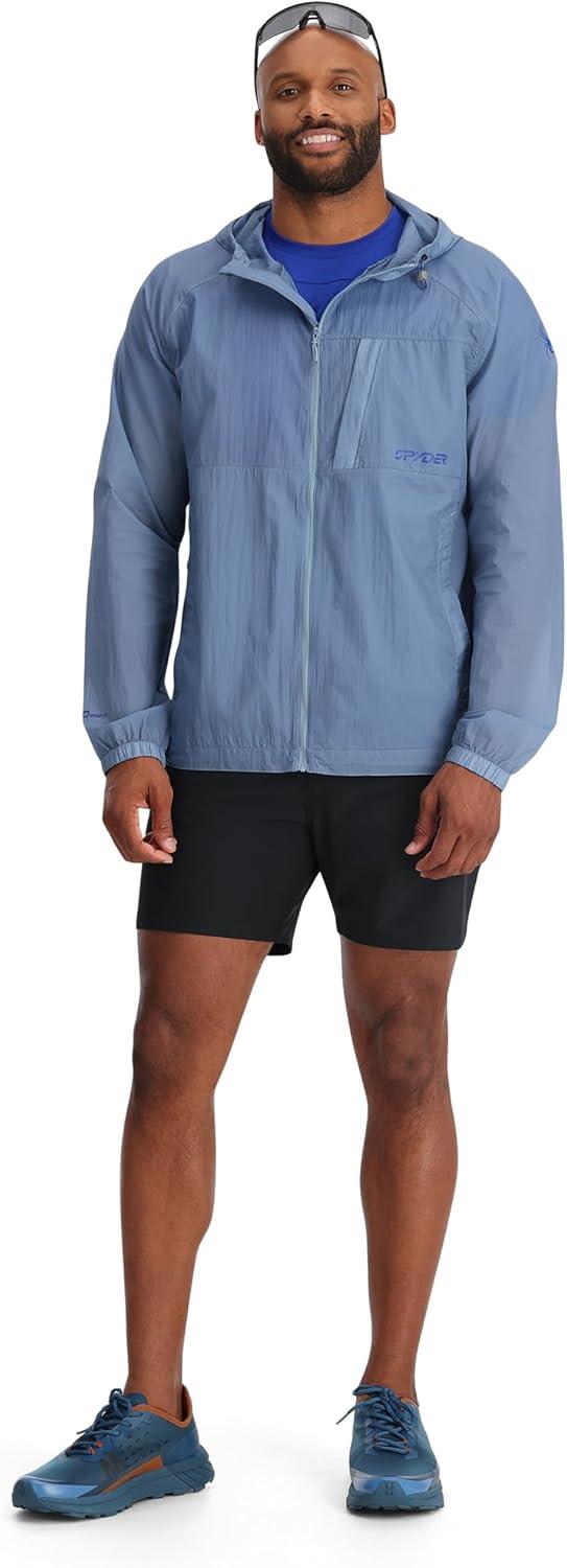 imageSpyder Mens Boulder Lite WindbreakerBlue Fog