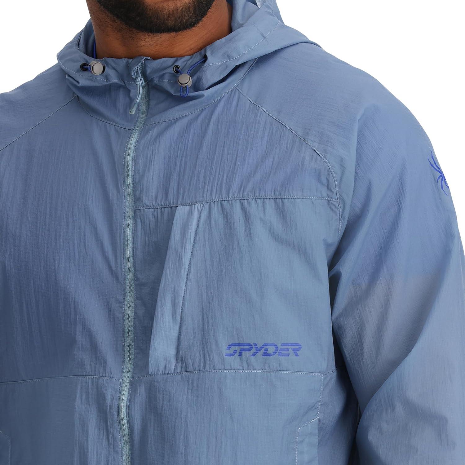 imageSpyder Mens Boulder Lite WindbreakerBlue Fog