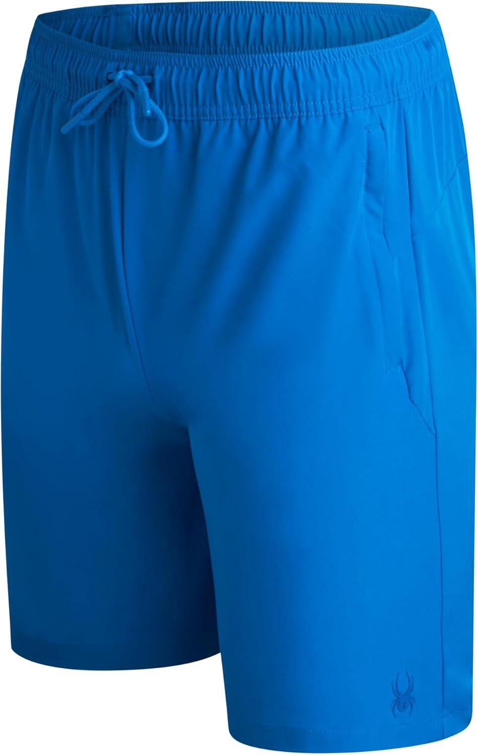 imageSpyder Mens Athletic Shorts 8 Inseam Lightweight Active Stretch Quick Dry Woven Workout Shorts for Men for Gym and RunningCobalt