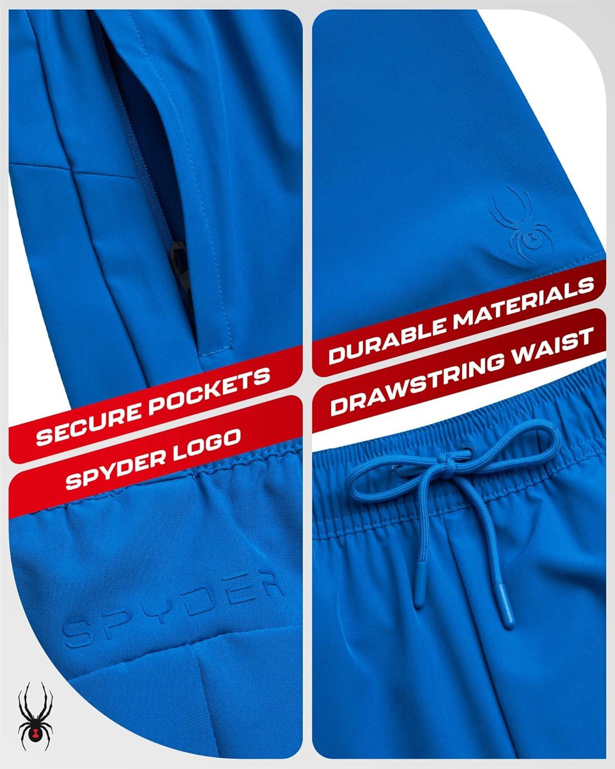 imageSpyder Mens Athletic Shorts 8 Inseam Lightweight Active Stretch Quick Dry Woven Workout Shorts for Men for Gym and RunningCobalt