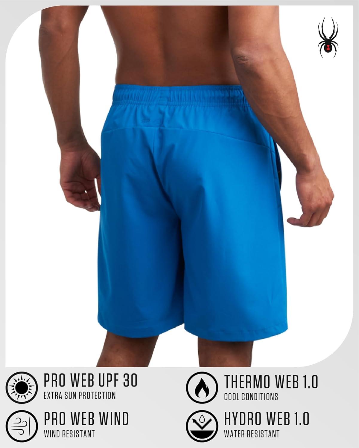 imageSpyder Mens Athletic Shorts 8 Inseam Lightweight Active Stretch Quick Dry Woven Workout Shorts for Men for Gym and RunningCobalt