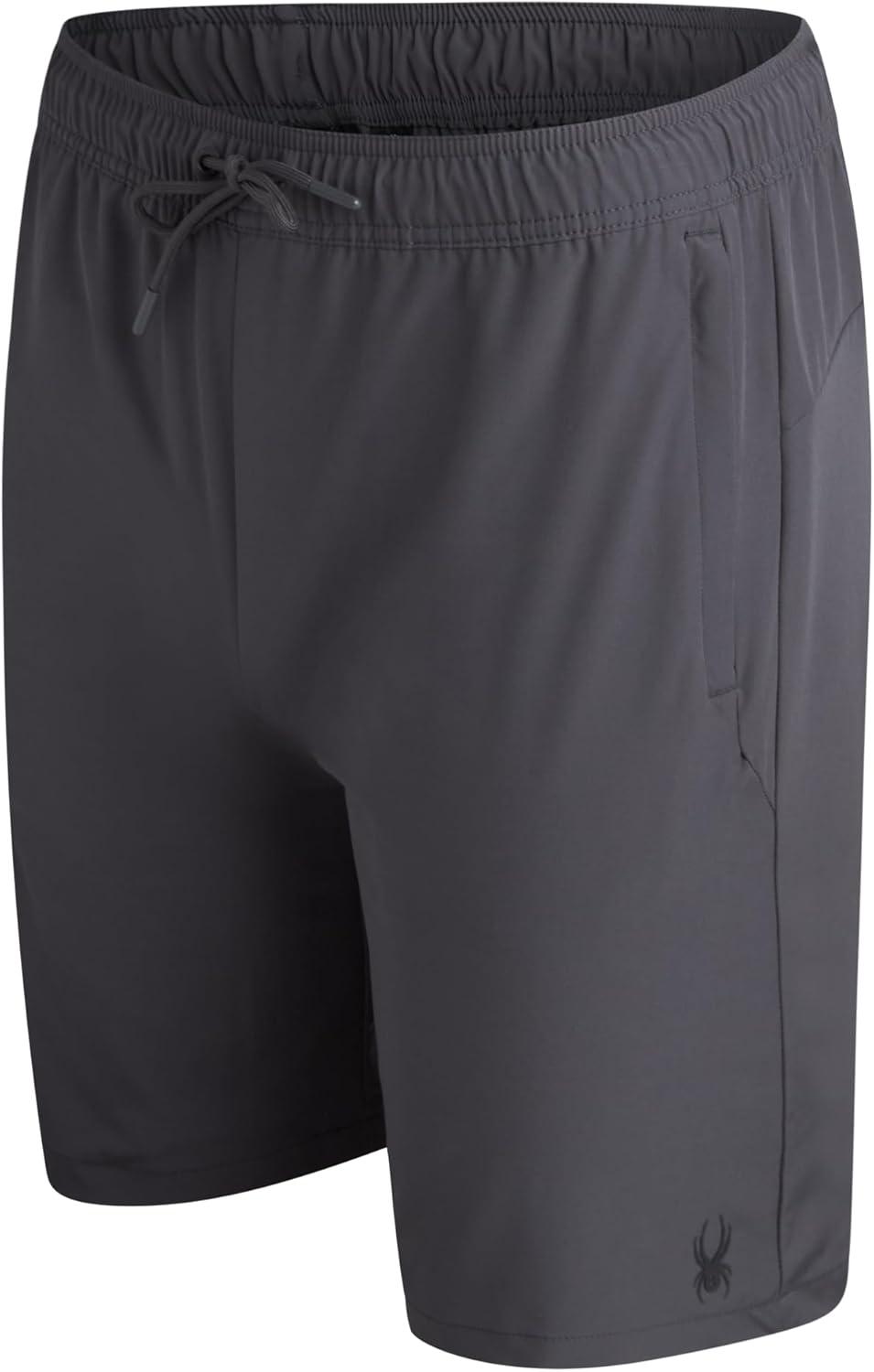 imageSpyder Mens Athletic Shorts 8 Inseam Lightweight Active Stretch Quick Dry Woven Workout Shorts for Men for Gym and RunningPolar