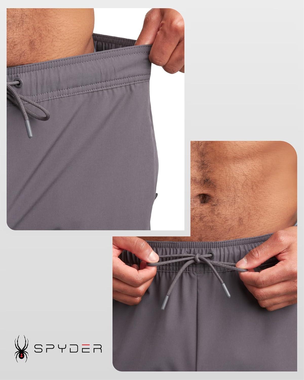 imageSpyder Mens Athletic Shorts 8 Inseam Lightweight Active Stretch Quick Dry Woven Workout Shorts for Men for Gym and RunningPolar