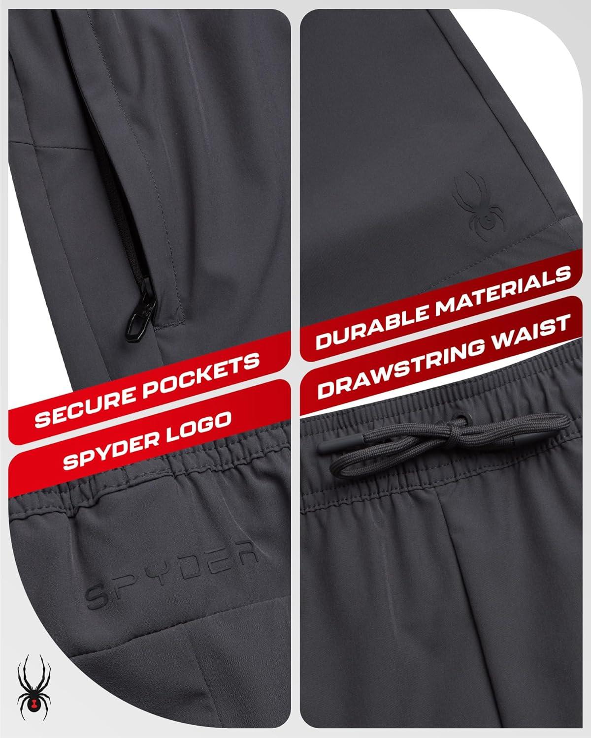 imageSpyder Mens Athletic Shorts 8 Inseam Lightweight Active Stretch Quick Dry Woven Workout Shorts for Men for Gym and RunningPolar