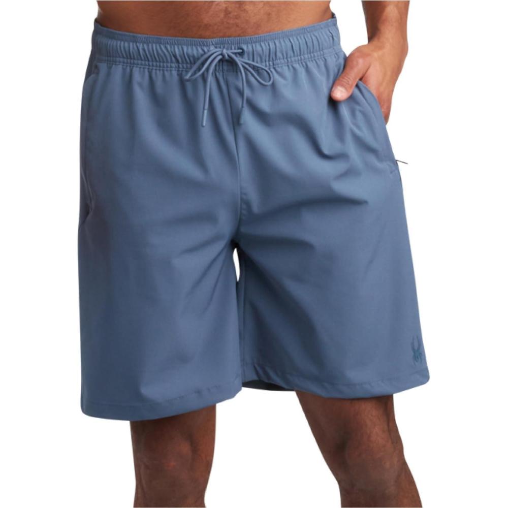 imageSpyder Mens Athletic Shorts 8 Inseam Lightweight Active Stretch Quick Dry Woven Workout Shorts for Men for Gym and RunningSlate Blue