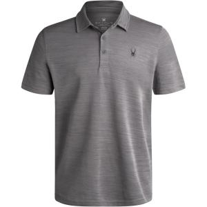 Spyder Mens Golf Shirts – Lightweight Moisture-Wicking Athletic Performance Collared Short Sleeve Polo Shirts for Men(Heather Grey)