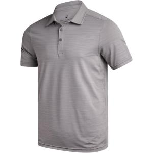 Spyder Mens Golf Shirts – Lightweight Moisture-Wicking Athletic Performance Collared Short Sleeve Polo Shirts for Men(Pewter)