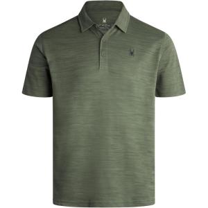 Spyder Mens Golf Shirts – Lightweight Moisture-Wicking Athletic Performance Collared Short Sleeve Polo Shirts for Men(Spruce Green)