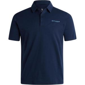 Spyder Mens Polo Shirts – Breathable Casual Cotton Short Sleeve Polo Shirt – Lightweight Collared Golf Shirts for Men(Navy)
